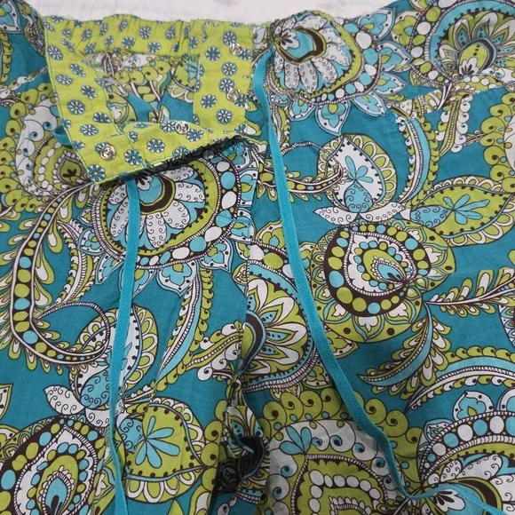 🦚Vera Bradley Adorable Cotton Pajama Pants In Very Good Condition. Size L💚💙 - Picture 7 of 12